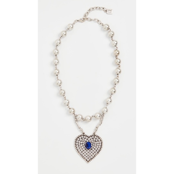DANNIJO Mercer Crystal Heart Necklace NWT - Picture 6 of 16